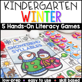 Kindergarten Winter Reading Center Games and Activities