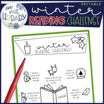 Preview of Winter Reading Challenge (EDITABLE)