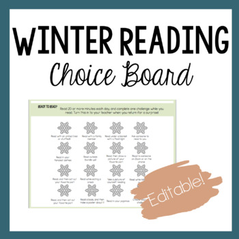 Preview of Winter Reading Choice Board