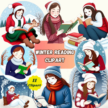 Preview of Winter Reading Clipart