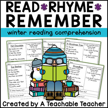 Preview of Winter Reading Comprehension Poems