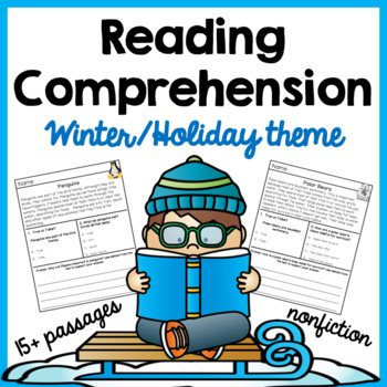 Preview of Winter Reading Comprehension Passages and Questions Nonfiction Reading Skills