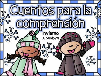 Preview of Winter Reading Comprehension Passages in Spanish comprensión