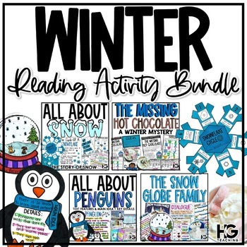 Preview of Winter Read Aloud Activities | Penguins, Snow, Hot Chocolate Escape Room