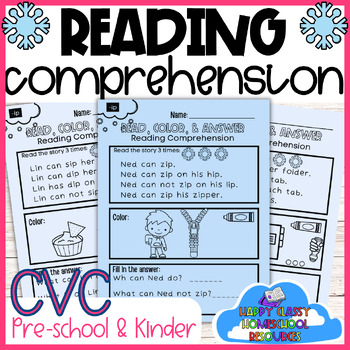 Preview of Winter Reading Comprehension Preschool and Kindergarten
