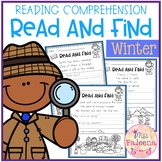 Winter Reading Comprehension - Read and Find