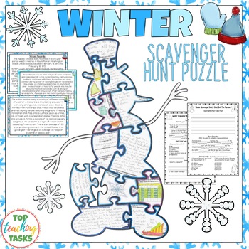 Preview of Winter Reading Comprehension Activity