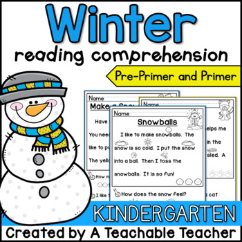 Preview of Winter Reading Comprehension for Kindergarten
