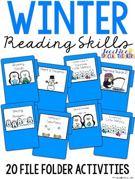 Preview of Winter Reading File Folders (20 tasks included)