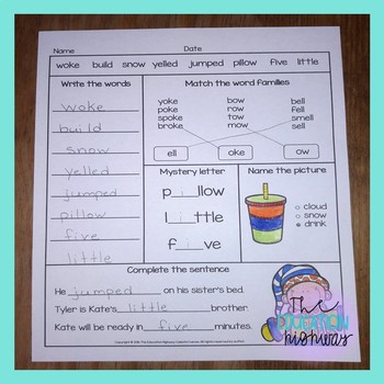 Reading Fluency and Word Work | Winter | TPT