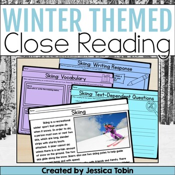 Preview of Winter Reading Comprehension - Winter Nonfiction Close Reading Passages