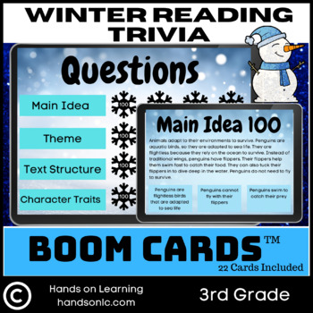 Preview of Winter Reading Trivia Boom Cards