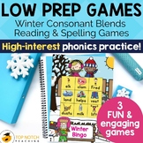 Winter Reading and Spelling Games for Consonant Blends