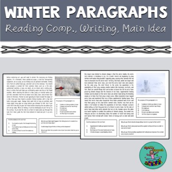 Preview of Winter Reading: comprehension, introduction, conclusion, main idea, speech