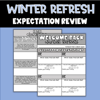Preview of Winter Refresh Activity For Expectations and Rules