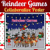 Winter Reindeer Games Collaborative Poster Coloring Pages 