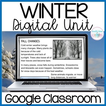 Preview of Winter Research Digital Distance Learning Unit for GOOGLE