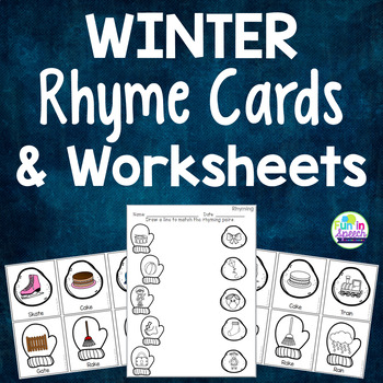 Preview of Winter Rhyming Activities and Worksheets