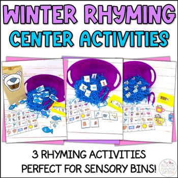 Preview of Winter Rhyming Activities and Worksheets for Phonological Awareness