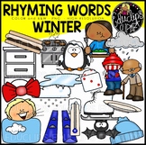 Winter Rhyming Words Clip Art Set {Educlips Clipart}