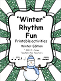 Music Worksheets: Music Math {Winter Rhythm Fun}