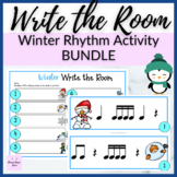 Winter Rhythm Write the Room BUNDLE Music Review Activity