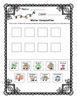 Preview of Winter Rhythm and Melody Worksheets (Print and Go!)