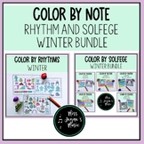 Winter Rhythm and Solfege Coloring Bundle for Elementary Music