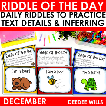 Preview of Winter Riddle of the Day | Hibernating Animals and More December Riddles