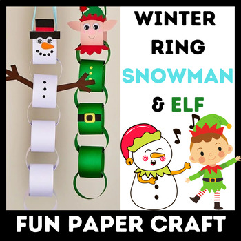 Preview of Winter Ring Snowman & Elf Craft | Hanging Paper Craft For Decoration Craft Game