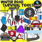 Winter Road Survival Tools Clip Art Set {Educlips Clipart}