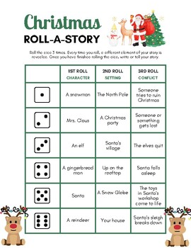 Winter Roll-A-Story Activities by Teachers Lounge Studio | TPT