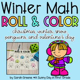 Winter Roll and Color Math Games