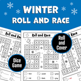 Winter Roll and Race Dice Game | Color by Number | Roll and Cover
