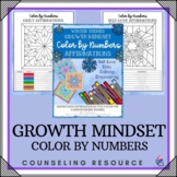 Winter SEL Color by Numbers - Mental Health Anxiety Growth