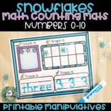 Winter SNOWFLAKES Counting Mats | Math Centers Preschool K