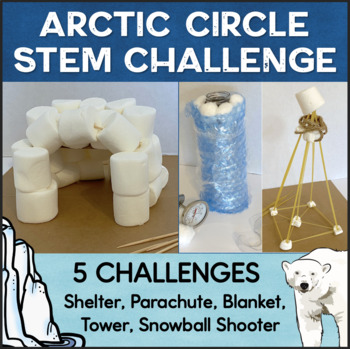 Preview of Fun Winter STEM Activities Projects Science Parachute Tower Snowball Shooter