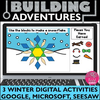 Preview of Winter STEM Activities Digital Building Game December January LEGO Google