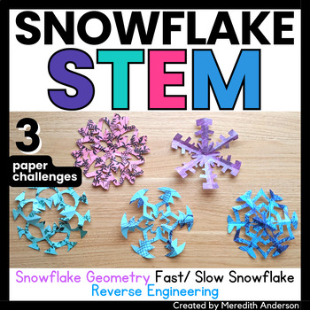 Preview of Winter STEM Activities and Challenges with Paper ❄️ Snowflakes ❄️
