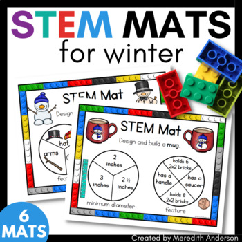 Preview of Winter STEM Activities for Building Bricks: STEM Mats