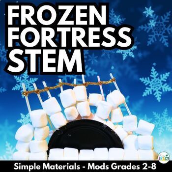 Preview of Winter STEM Activity or Christmas STEM - Frozen Fortress STEM Challenge