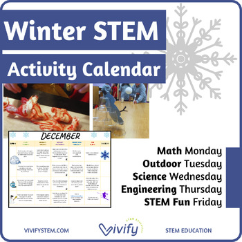 Preview of Winter STEM Challenge Calendar: Fun with Math, Science, and Engineering