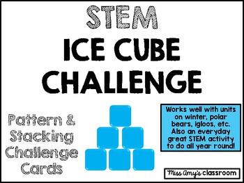 Preview of Winter STEM: Reusable Ice Cube Stacking & Patterns