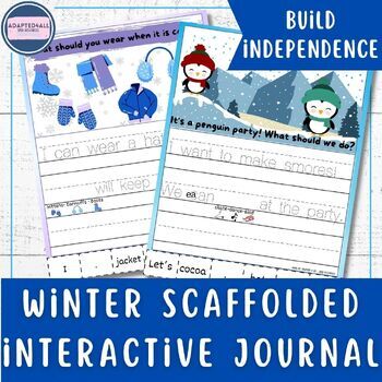 Preview of Winter Interactive Scaffolded Journal: Differentiated Writing