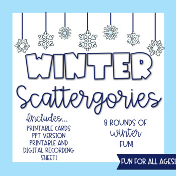 Preview of Winter Scattergories (Print AND Digital) | Winter Game for All Ages!