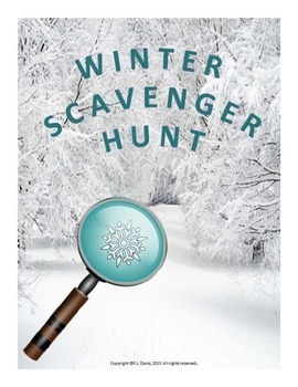 Preview of Winter Scavenger Hunt Activities Distance Learning