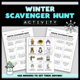 Winter Scavenger Hunt Activity - Indoor Movement Activity