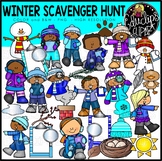 Winter Scavenger Hunt Clip Art Set {Educlips Clipart}