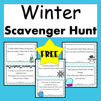 Preview of Winter Scavenger Hunt FREE
