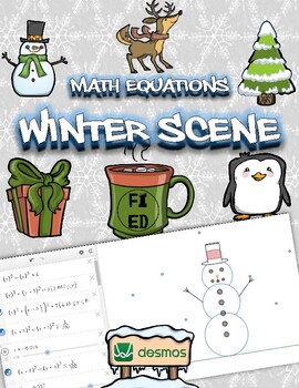 Preview of Winter Scene using Math Equations | Activity for Online Graphing Calculator